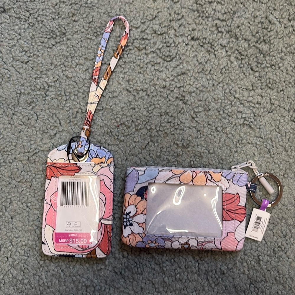 Vera Bradley luggage tag and ID card-keychain-coin holder
